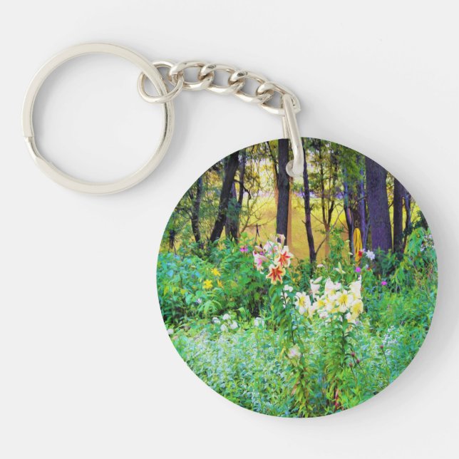 Bright Sunrise med Träd Lilies in My Rubio Garden (Framsidan)