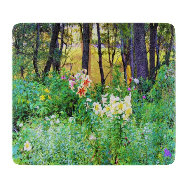 Bright Sunrise med Träd Lilies in My Rubio Garden (Framsidan)