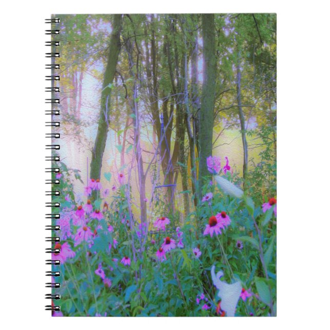 Bright Sunrise with Rosa Coneflowers in My Garden Anteckningsbok (Framsidan)