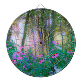 Bright Sunrise with Rosa Coneflowers in My Garden Darttavla