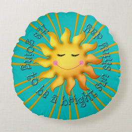 Bright Sunshiny Day Round Dekorativ kudde
