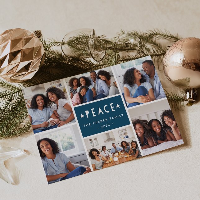 Bright Tidings | Helgdag Fotokollokort Julkort (Skapare uppladdad)