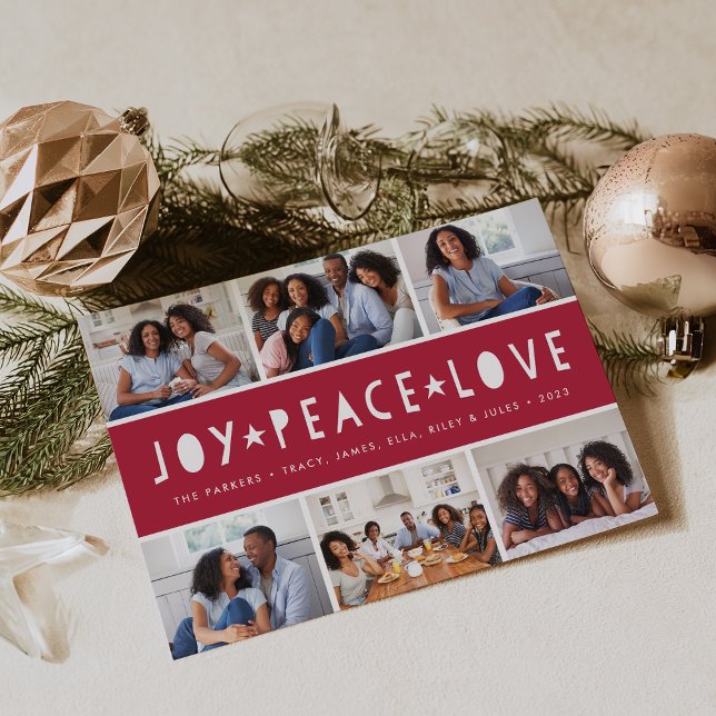 Bright Tidings | Helgdag Fotokollokort Julkort (Skapare uppladdad)