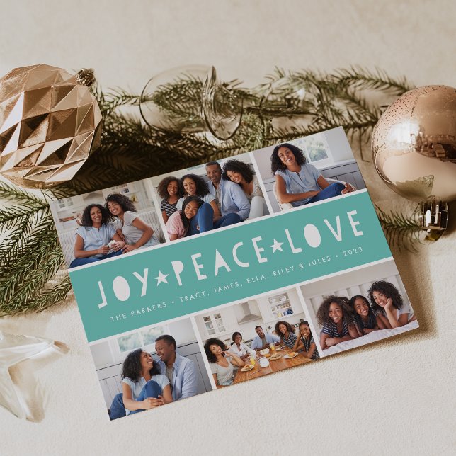 Bright Tidings | Helgdag Fotokollokort Julkort (Skapare uppladdad)