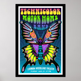 Bright TMH Psychedelic Butterfly Lurman-konsert Poster