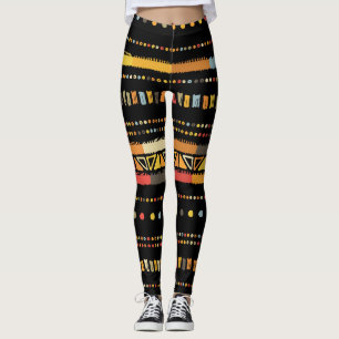 Bright Tribal Rand Handmade Mönster Leggings
