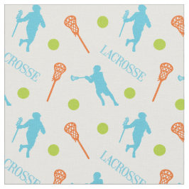 Bright Tropical Färg Male Lacrosse Player Mönster Tyg