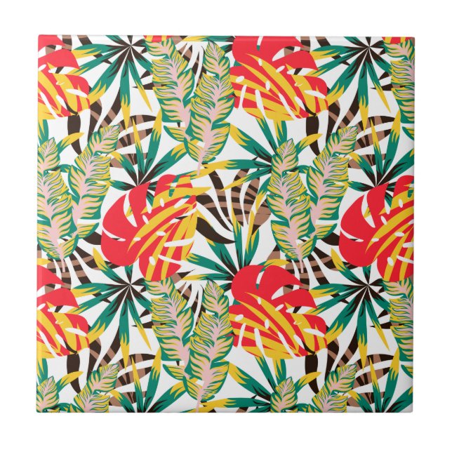 Bright Tropical Mönster Kakelplatta (Framsidan)