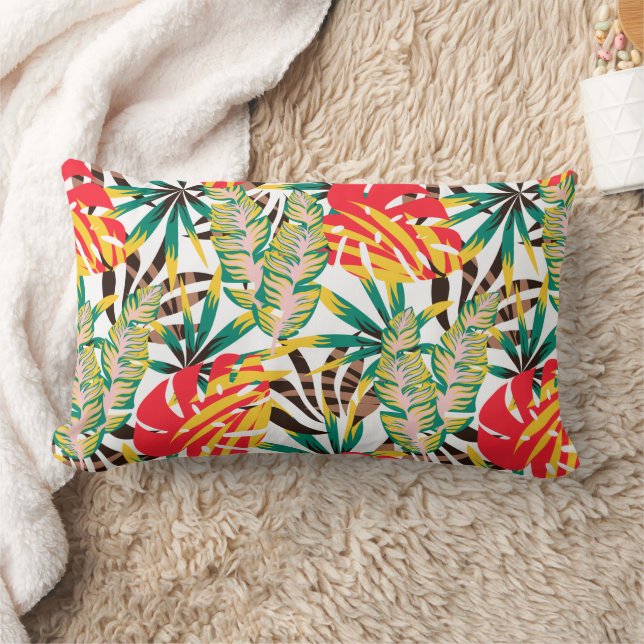 Bright Tropical Mönster Lumbarkudde (Filt)