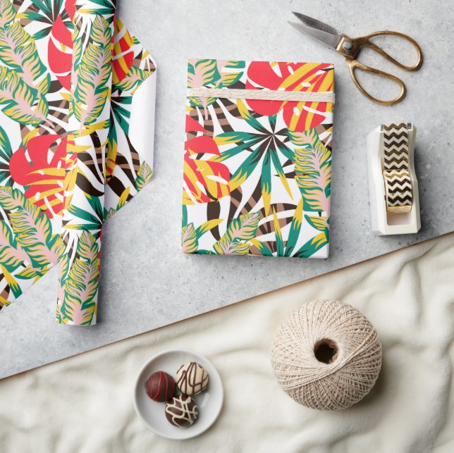 Bright Tropical Mönster Presentpapper (Hantverk)
