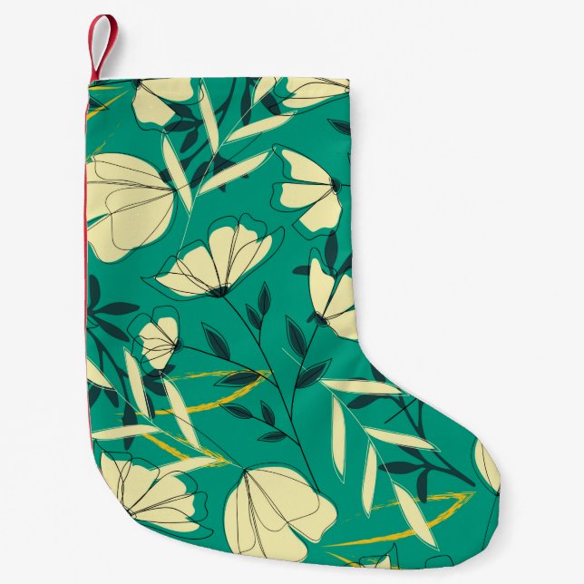 Bright tropical seamless pattern with leaves and p liten julstrumpa (Framsidan)