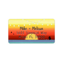 Bright Tropical Sunset & String Ljus