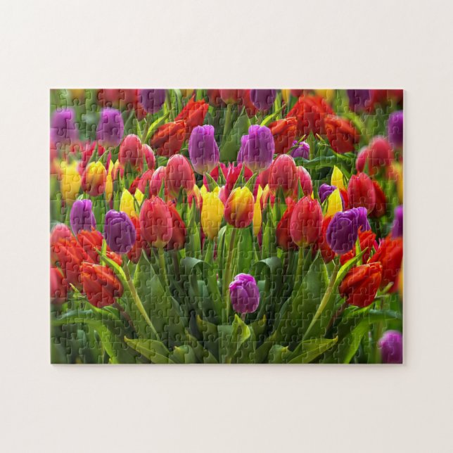 Bright Tulips Jigszle Puzzle Pussel (Horisontell)
