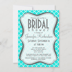 Bright Turcos Quatrefoil Inbjudningar