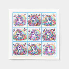 Bright Unicorn Party Napkins Pappersservett