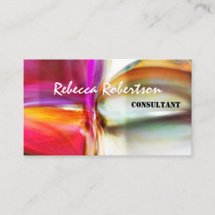 Bright Unik Rosa Red Brown Abstrakt Art Visitkort