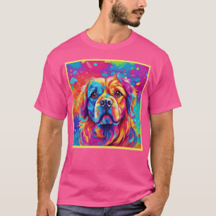 Bright Valp: Färgfull Hund design T Shirt