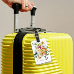 Bright Vår Blommigt Bouquet med Monogram Bagagebricka<br><div class="desc">Den här femininin-blommigten är en lysande och vacker bukett av gult,  rosa och vita vattenfärger i vår. Färg visar lycka och glädje. Detta är ett underbart val för kvinnor,  tonåringar och flickor som njuter av  och blommor. Anpassa textmallen med ditt monogram initialer och baksidan med ditt namn och adress.</div>