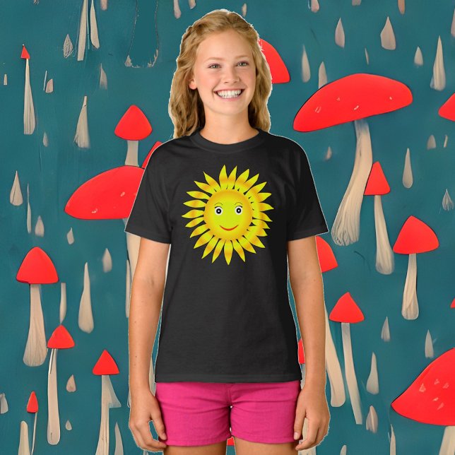 Bright Vibrant Sunshine Summer T Shirt för barn (Bright Vibrant Sunshine Summer T Shirt for Kids)