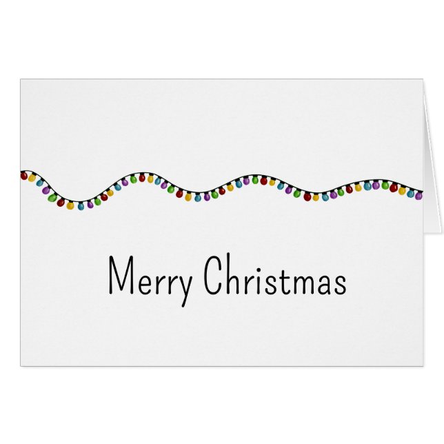 Bright Vintage jul Ljus Hälsningskort (Framsidan Horizontal)