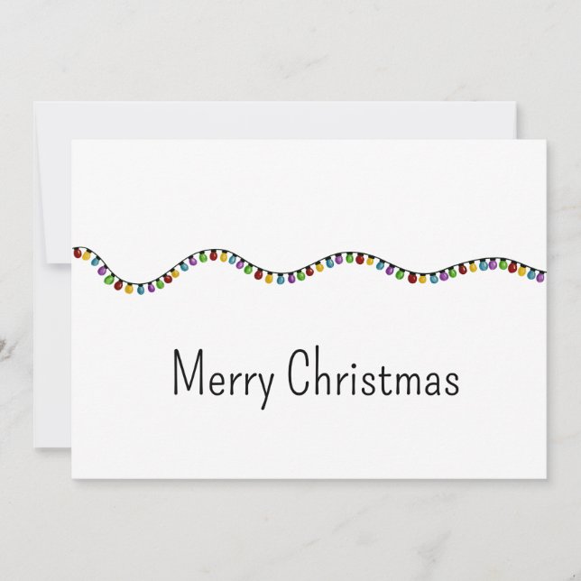 Bright Vintage jul Ljus Julkort (Framsida)