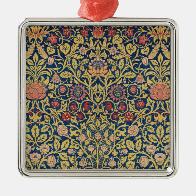 Bright Violet and Columbine (av William Morris) Ce Julgransprydnad Metall (Framsidan)