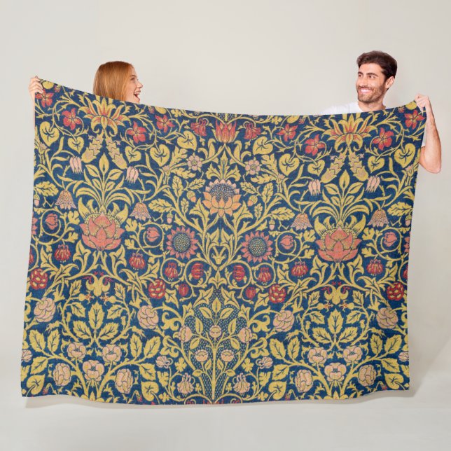 Bright Violet och Columbine (av William Morris) Fleecefilt (På plats)