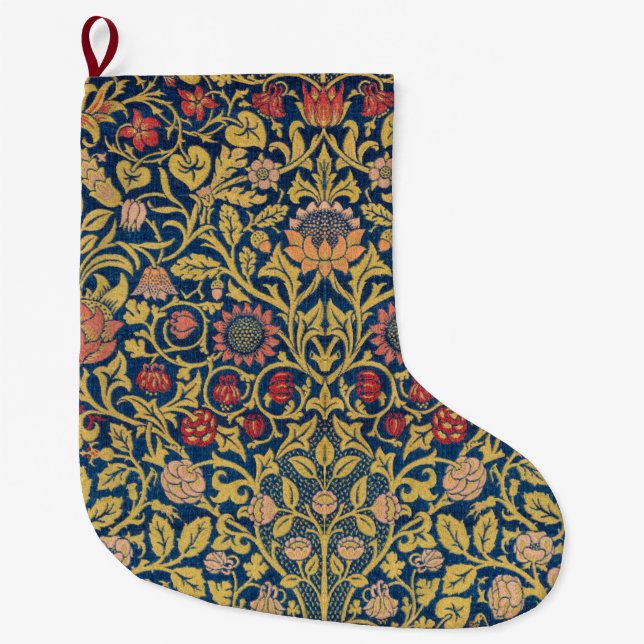 Bright Violet och Columbine (av William Morris) Stor Julstrumpa (Framsidan)