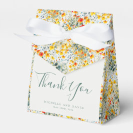 Bright Watercolor Blommigt Bröllop Presentaskar