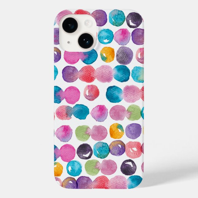 Bright Watercolor iPhone Case – Artistic Abstract  (Baksida)
