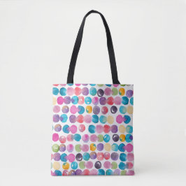Bright Watercolor Tote Bag – Bold Abstract Canvas Tygkasse
