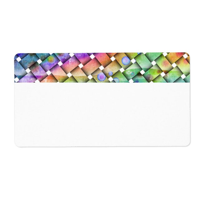 BRIGHT WEAVE Anpassade ETIKETT - NAMN BRICKA Fraktsedel (Framsidan)