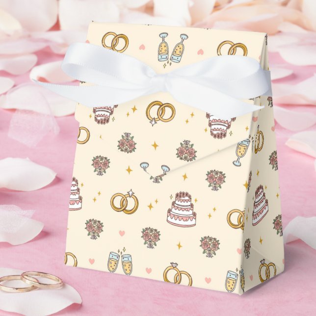 Bright Wedding Rings Favor Boxes Presentaskar (Bröllop)