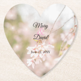 Bright Weeping Cherry Bröllop Underlägg Papper