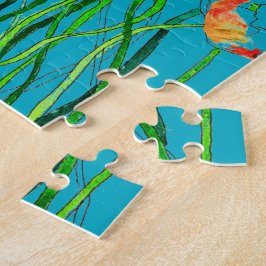 Bright Whimsique Colorful Vild Poppy Watercolor Pussel