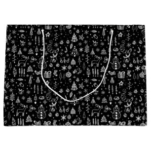 Bright white Black Boho Julgranar Snögubbe