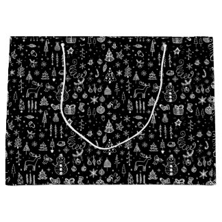 Bright white Black Boho Julgranar Snögubbe