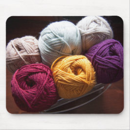 Bright Yarn Wool Knitting Crochet Maker Mousepad Musmatta
