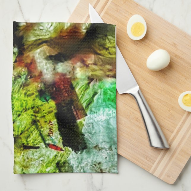 Bright yellow abstract kitchen towels,Dazzling art Kökshandduk (Vikt i Fjärdedel)