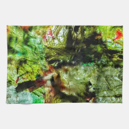 Bright yellow abstract kitchen towels,Dazzling art Kökshandduk