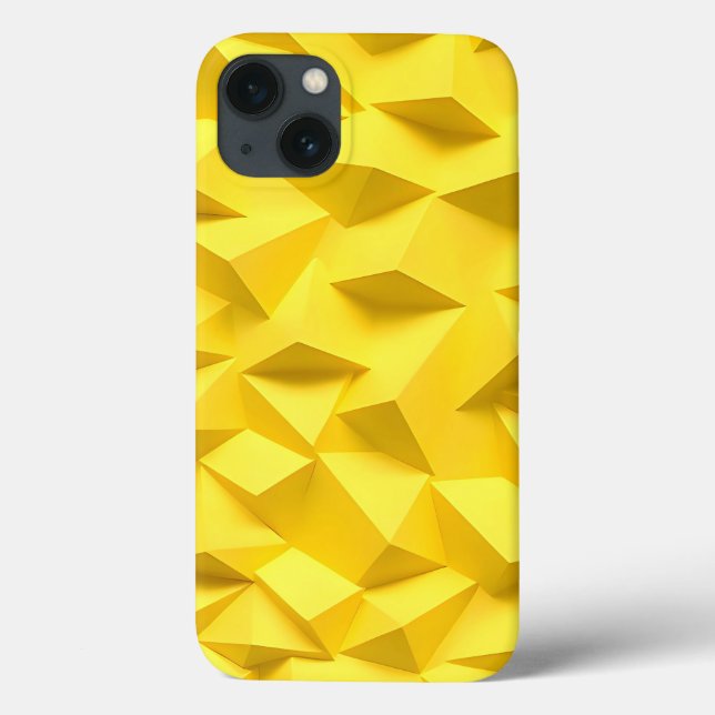 Bright Yellow iPhone Case Abstract and Protective (Baksida)