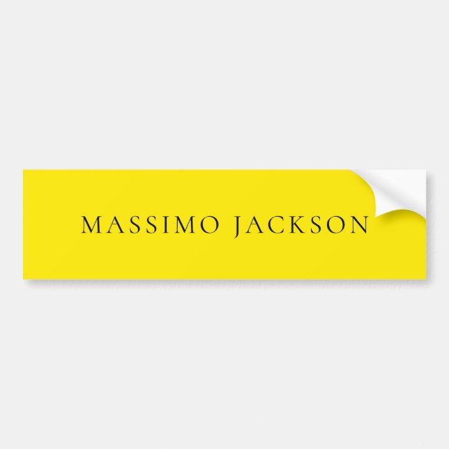 Bright Yellow Minimalist Plain Modern Aesthetic Bildekal (Framsidan)