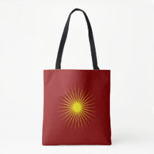 Bright Yellow Shining Star Mark Christmas Red