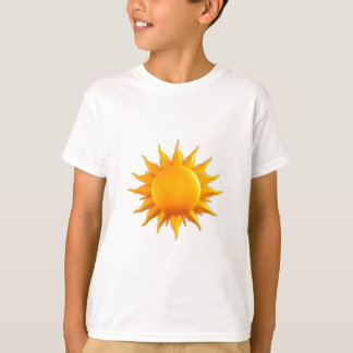 Bright Yellow Sun Illustration with Radiant Rays T Shirt