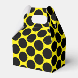 Bright Yellow with Black Dot Style Gable Presentaskar