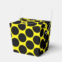 Bright Yellow with Black Dot Style Take Out Presentaskar