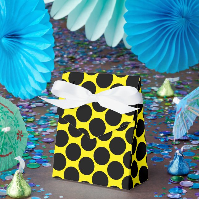 Bright Yellow with Black Dot Style Tent 3x1.5x3.25 Presentaskar (Part)