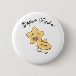 Brighter Together – Cute Couple Button Gift Knapp