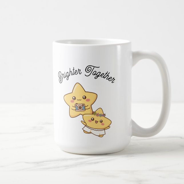 Brighter Together – Cute Couple Mug Gift Kaffemugg (Höger)