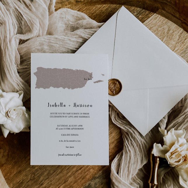 BRIGHTEST Puerto Rico Wedding Invitation Template Inbjudningar (Skapare uppladdad)